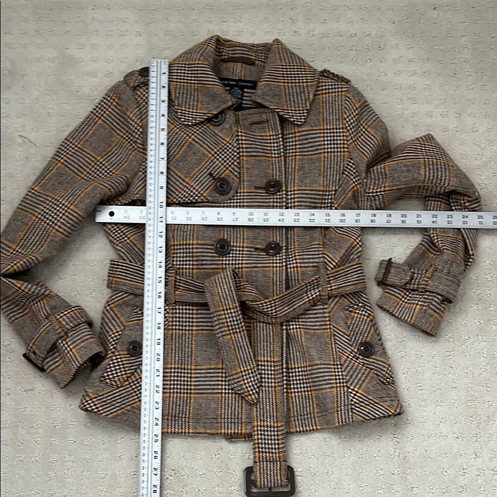 Plaid Women's Jacket with Belt